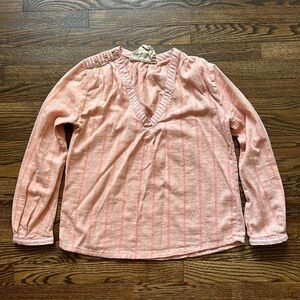 Ace & Jig Orla Top Parfait Pink Blouse Small 100% cotton